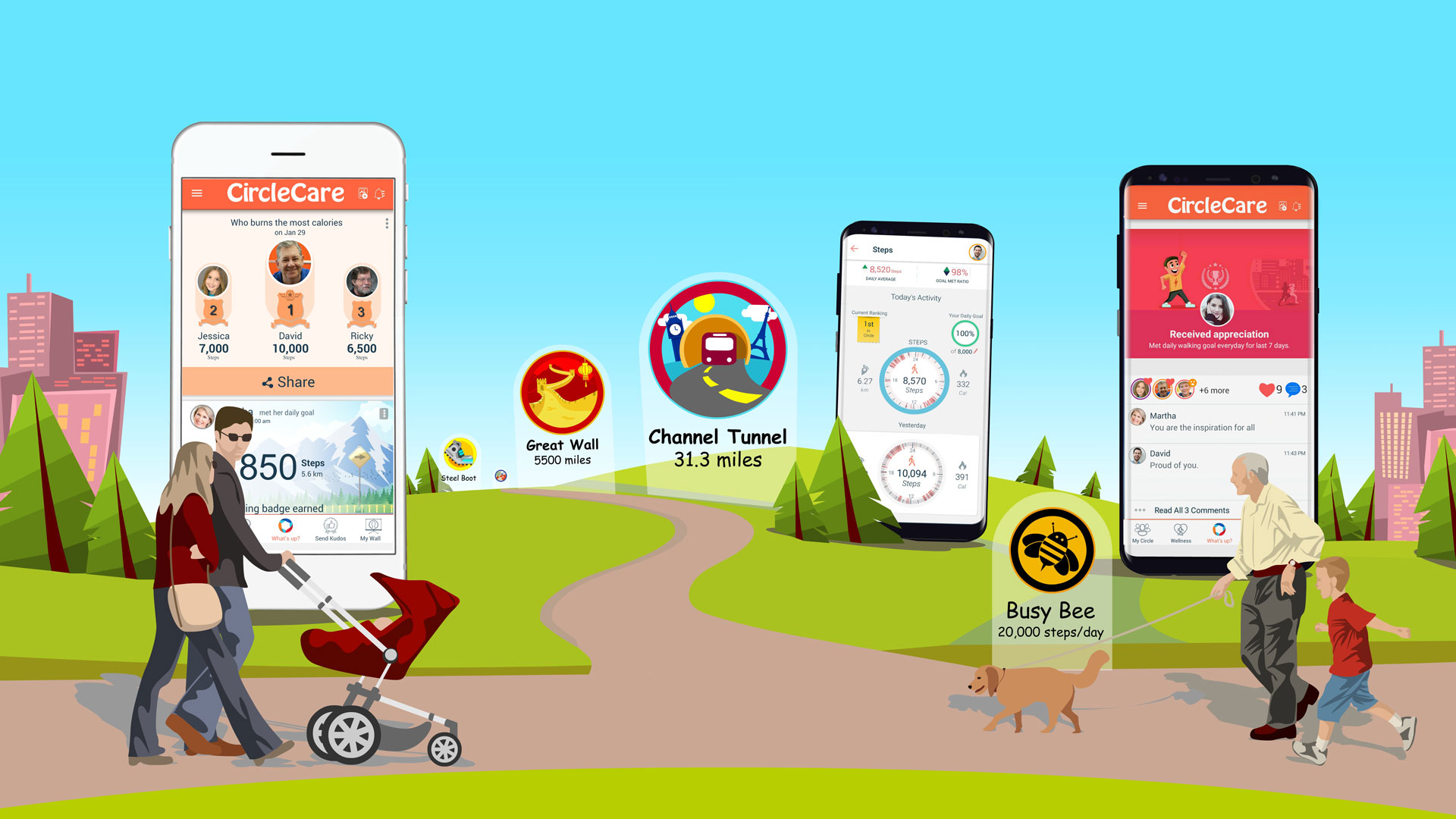 CircleCare-walking-motivation-friends-family-wellness-app