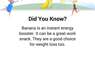 Banana is an instant energy booster – Perfect Work Snack