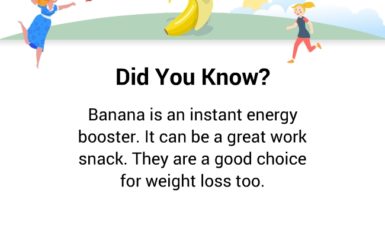 Banana is an instant energy booster – Perfect Work Snack